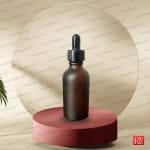 شیشه قطره‌چکان 50 میل قهوه‌ای مات