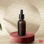 شیشه قطره‌چکان 50 میل قهوه‌ای مات