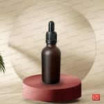 شیشه قطره‌چکان 50 میل قهوه‌ای مات