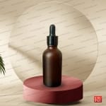 شیشه قطره‌چکان 50 میل قهوه‌ای مات