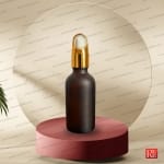 شیشه قطره‌چکان 50 میل قهوه‌ای مات