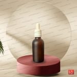 شیشه قطره‌چکان 50 میل قهوه‌ای مات