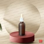 شیشه قطره‌چکان 50 میل قهوه‌ای مات
