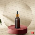 شیشه قطره‌چکان 50 میل قهوه‌ای مات