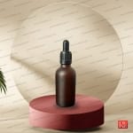 شیشه قطره‌چکان 50 میل قهوه‌ای مات