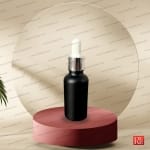 شیشه قطره‌چکان مشکی مات