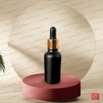 شیشه قطره‌چکان مشکی مات