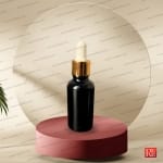 شیشه قطره‌چکان 30 میل مشکی براق