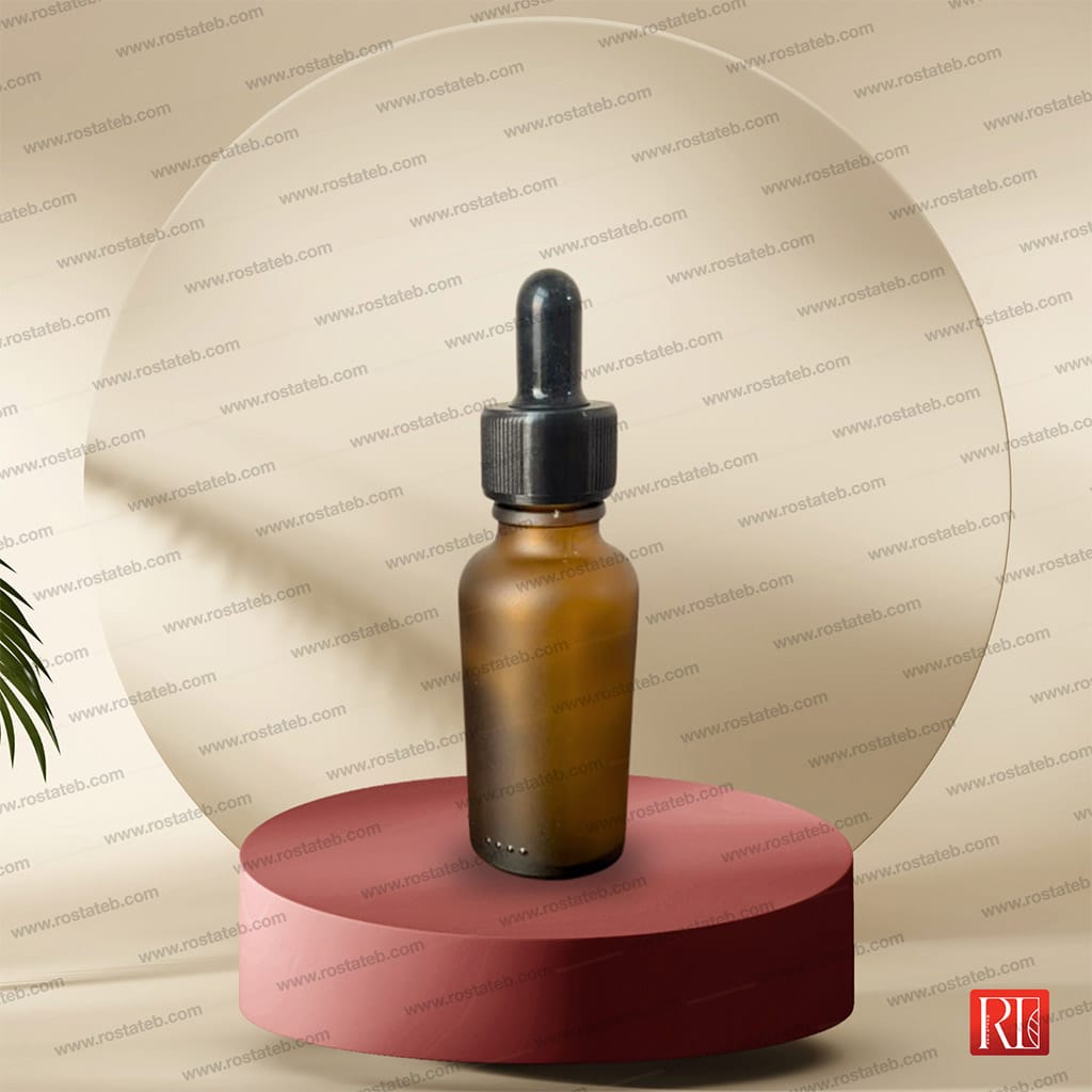 شیشه قطره‌چکان قهوه‌ای دو رنگ مات ۳۰ میل