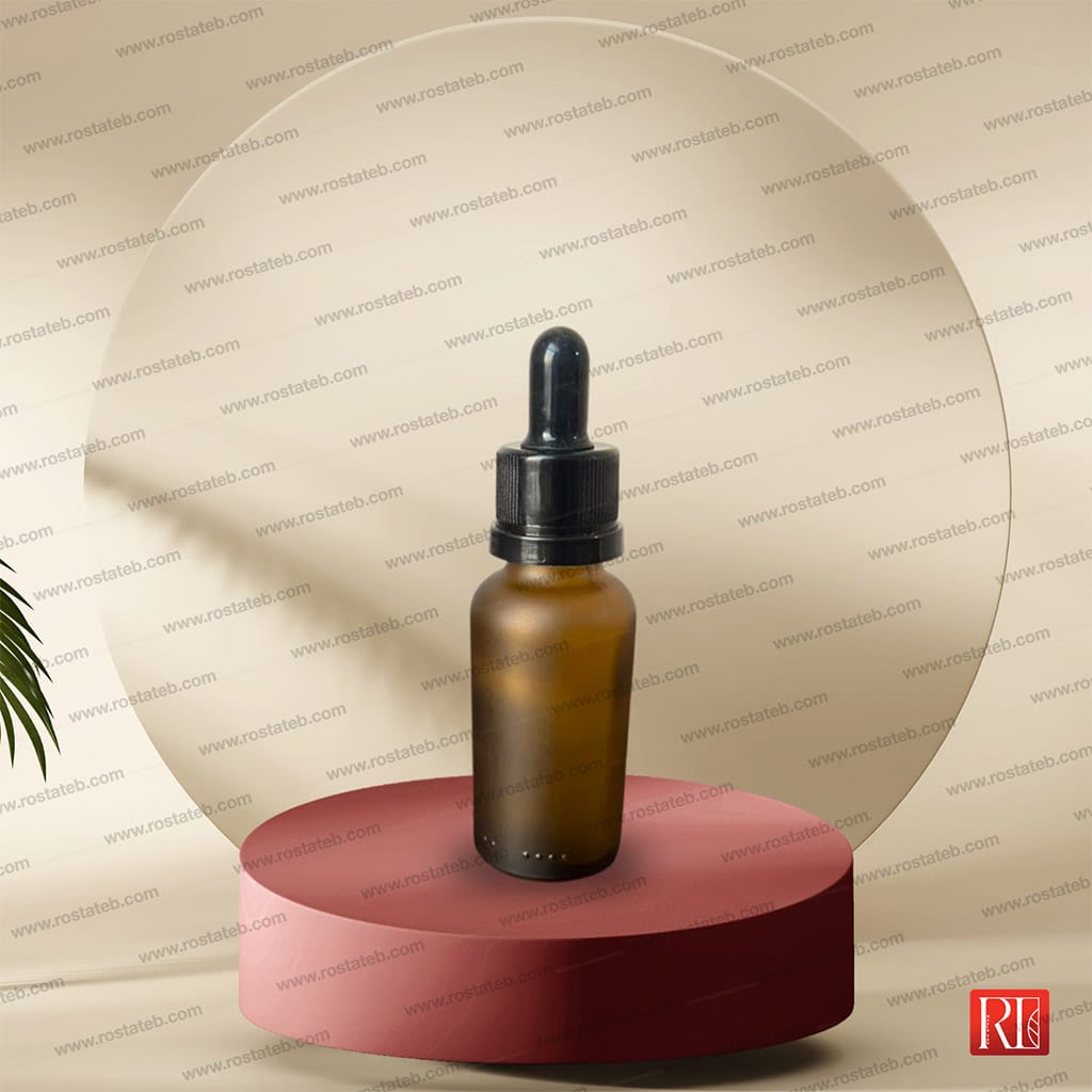 شیشه قطره‌چکان قهوه‌ای دو رنگ مات ۳۰ میل