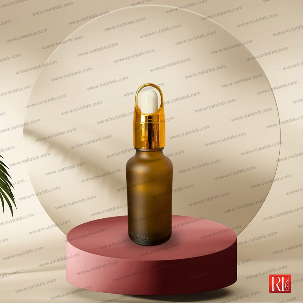 شیشه قطره‌چکان قهوه‌ای دو رنگ مات ۳۰ میل