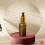 شیشه قطره‌چکان قهوه‌ای دو رنگ مات ۳۰ میل