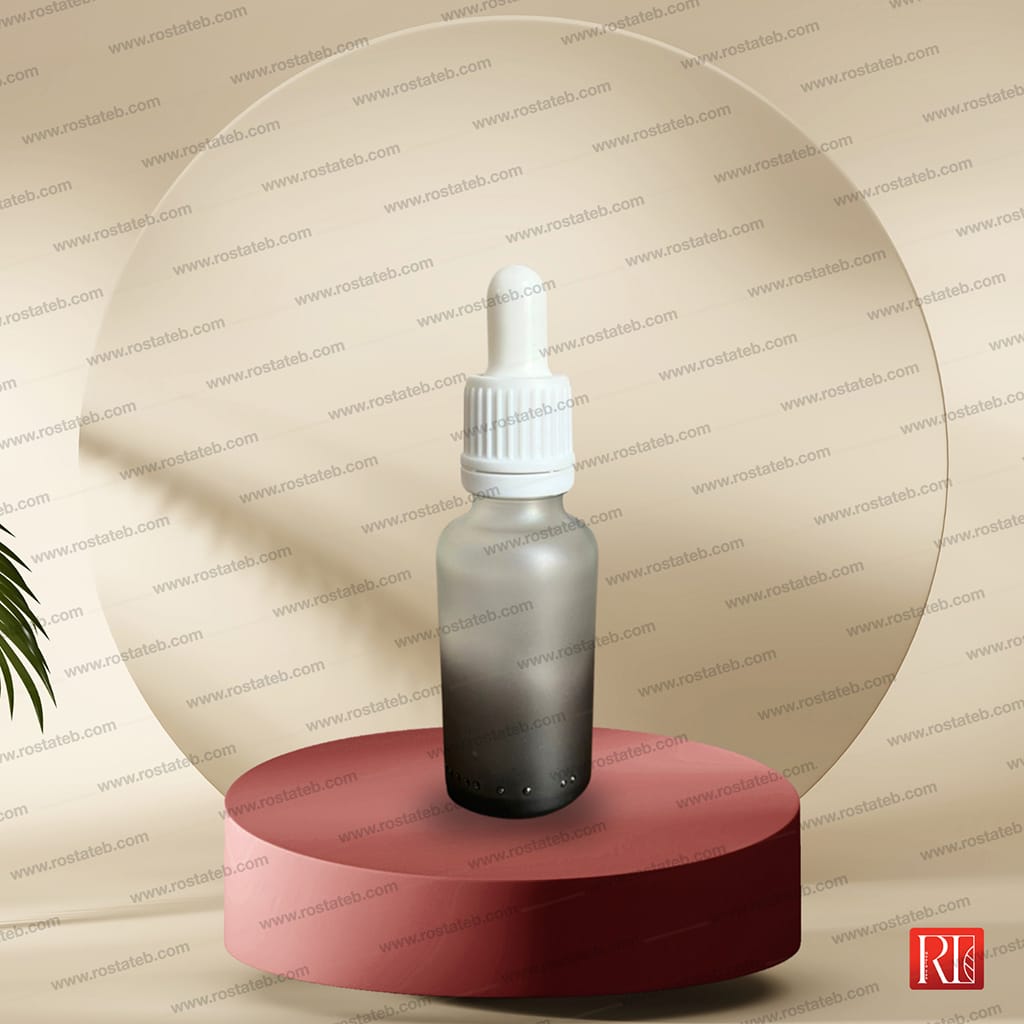 شیشه قطره‌چکان مات دو رنگ