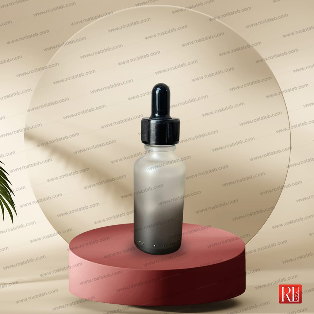 شیشه قطره‌چکان مات دو رنگ