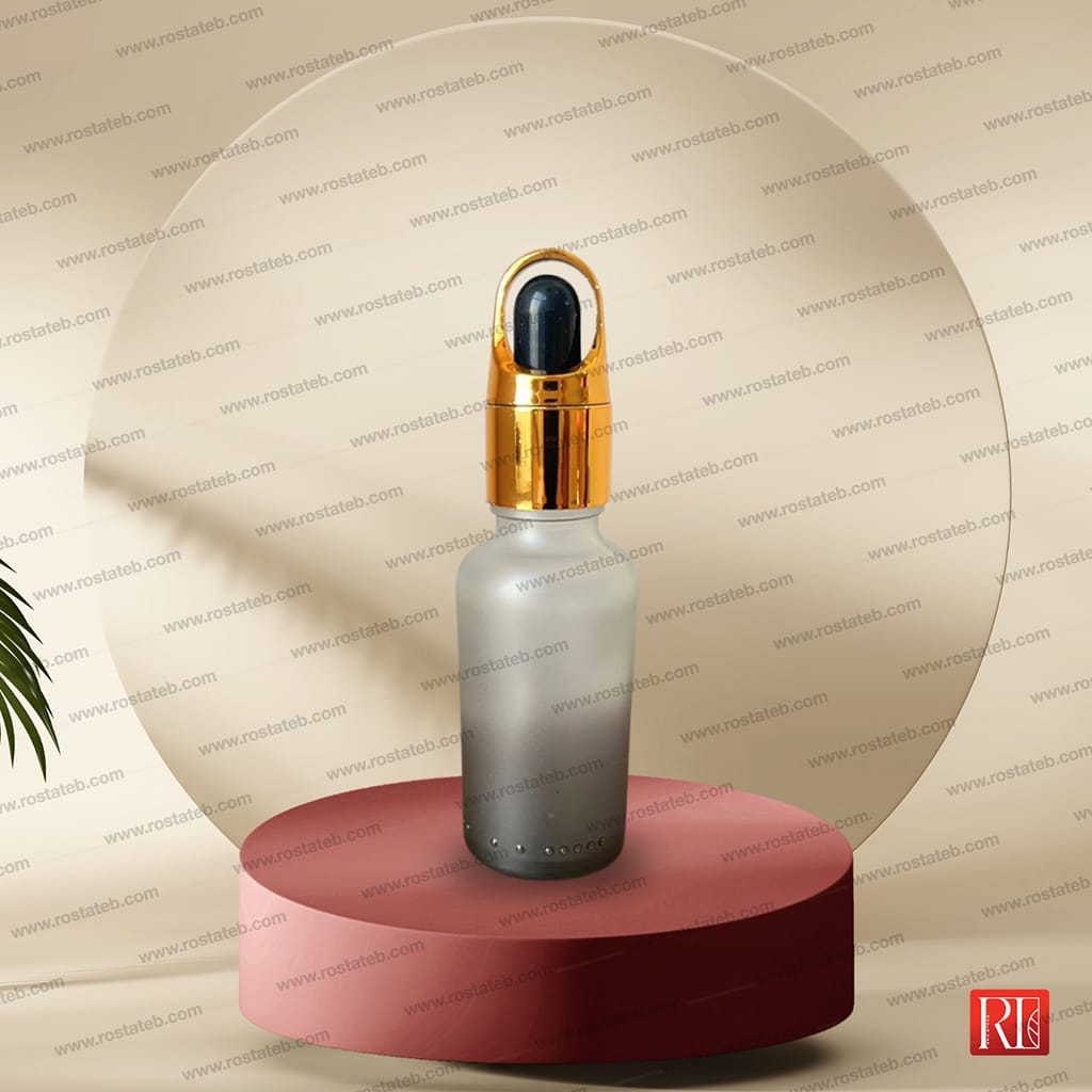 شیشه قطره‌چکان مات دو رنگ