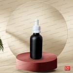 شیشه قطره‌چکان 50 میل مشکی مات