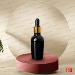 شیشه قطره‌چکان 50 میل مشکی براق