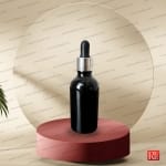 شیشه قطره‌چکان 50 میل مشکی براق