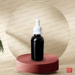 شیشه قطره‌چکان 50 میل مشکی براق