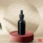 شیشه قطره‌چکان 50 میل مشکی براق