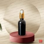 شیشه قطره‌چکان 50 میل مشکی براق