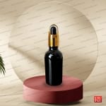 شیشه قطره‌چکان 50 میل مشکی براق