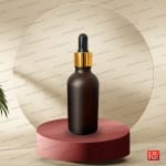 شیشه قطره‌چکان 50 میل قهوه‌ای مات
