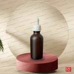 شیشه قطره‌چکان 50 میل قهوه‌ای مات