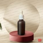شیشه قطره‌چکان 50 میل قهوه‌ای مات